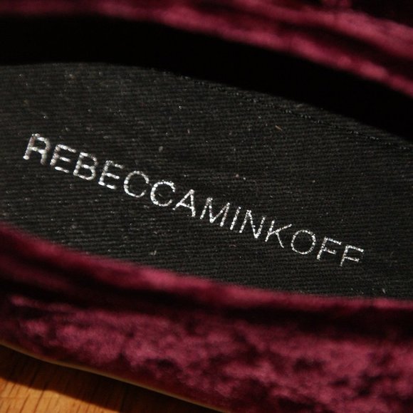 REBECCA MINKOFF Acai Velvet Stacey Studded Platform Slip-On Shoes sz 10 Women's - Picture 12 of 16